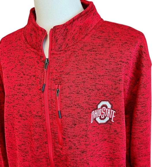 CHAMPION Ohio State Buckeyes Mens Jacket‎ 2XL Red Full Zip College Football - Picture 7 of 13